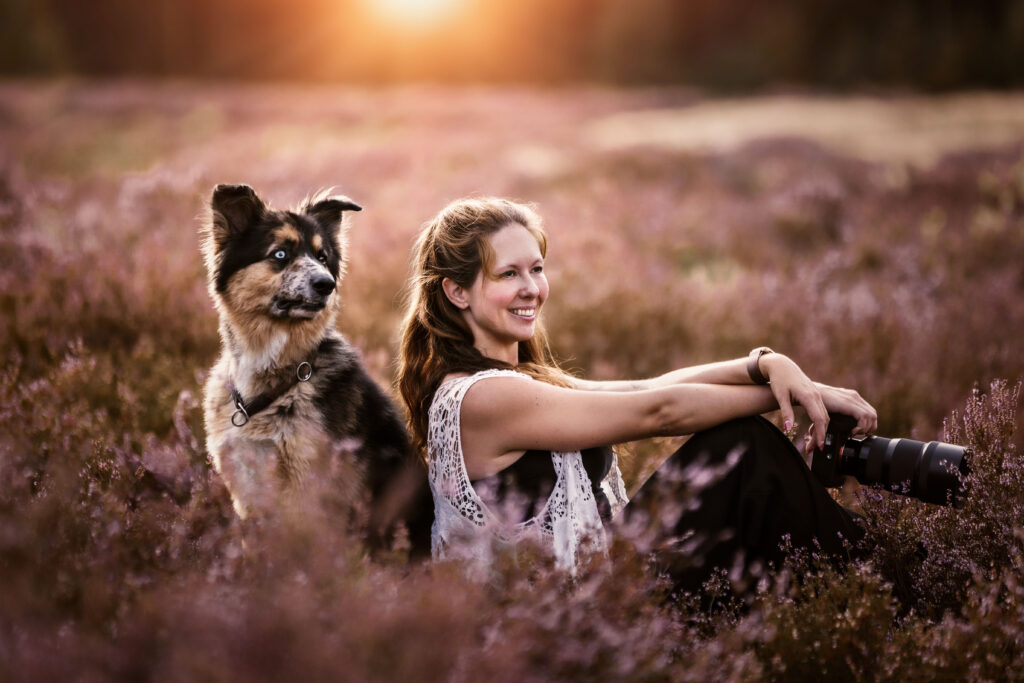 kim rueter kimage photographie hund mit mensch in der heide